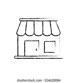 Local shop building icon vector illustration graphic design