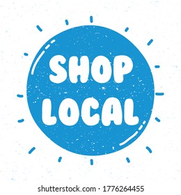 local shop campaign with lettering vector illustration design
