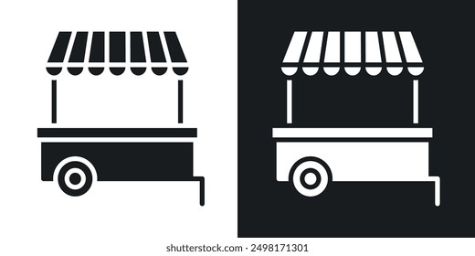 Icono de puesto local en estilo sólido