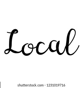 local stamp on white background. Sign, label, sticker.