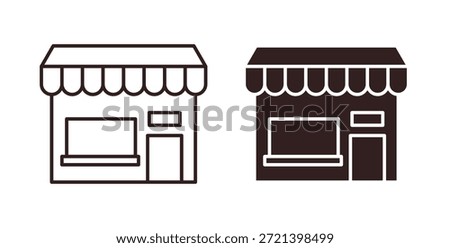 Local store icon concept set. Simple icon collection