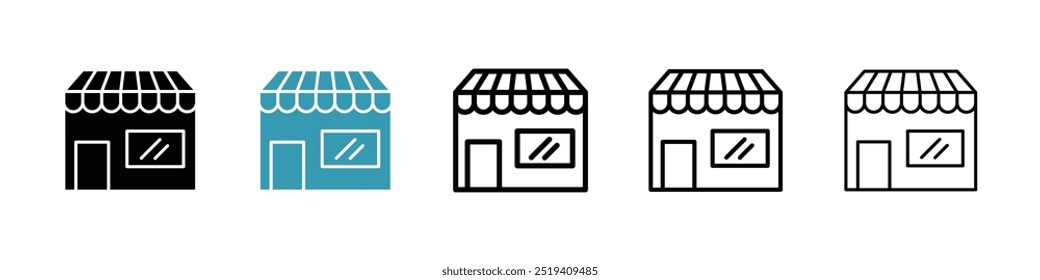 Conjunto de iconos de Vector de icono de tienda local. EPS 10