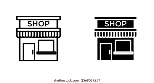 Local store icons vector graphic pack