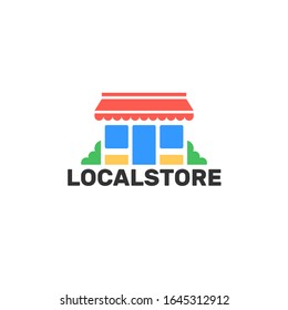 Local Store Shop Symbol. Web-Symbol Logo-Template-Design-Element.