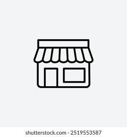 Icono de Vector de línea de tienda local. EPS 10