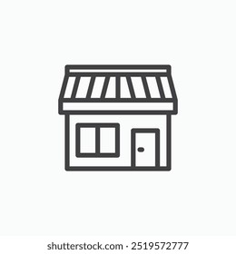 Local storelinesimple icon in line style.