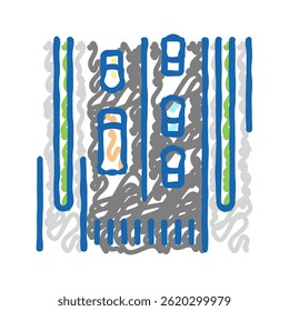 local street doodle icon sketch vector. local street sign. isolated symbol illustration