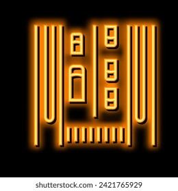 local street neon light sign vector. local street illustration