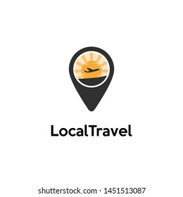 Local Travel Logo. Airplane design, airplane tickets, travel agencies