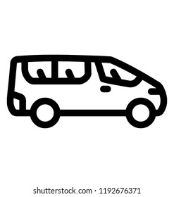 Local van for transporting passengers showing microvan 