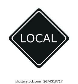  local vector icon on white background