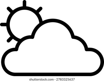 Local Weather Line Icon and Vector