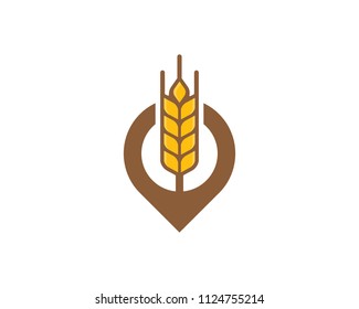 Local Wheat Icon Logo Design Element