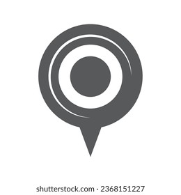 Pin-Graue Bauart des Localitation-Icon einzeln
