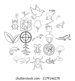 Locality icons set. Outline set of 25 locality vector icons for web isolated on white background