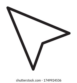 localization arrow icon over white background, line style, vector illustration