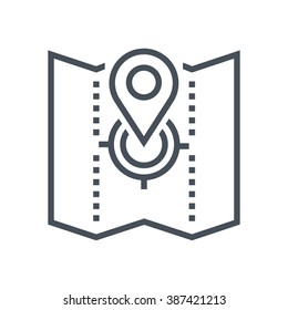 Localization pin icon suitable for info graphics, websites and print media and  interfaces. Line vector icon.