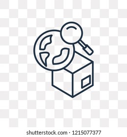 Localize vector outline icon isolated on transparent background, high quality linear Localize transparency concept can be used web and mobile