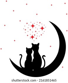 localized or centralized print of kittens in the la with stars