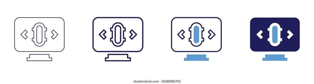 Localized pricing strategy icon in 4 different styles. Thin Line, Line, Bold Line, Duotone. Duotone style. Editable stroke.