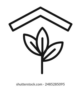 Locally grown icon Black line art vector