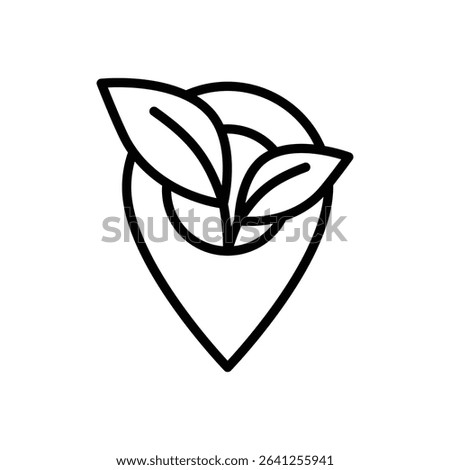 Locally grown icon outline set sign