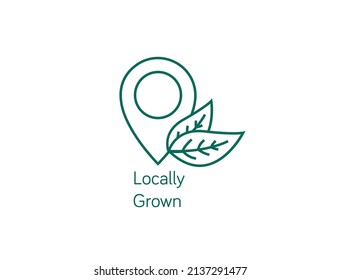 Locally Grown Line Icon Vector Illustration 