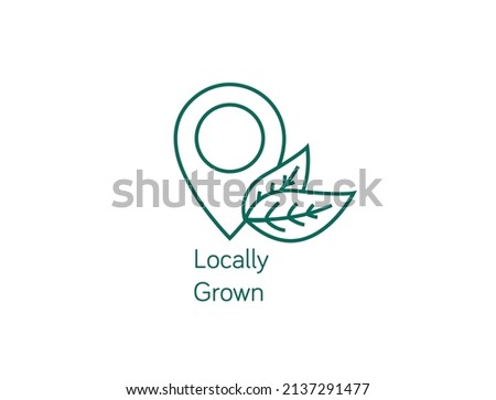 locally grown line icon vector illustration 