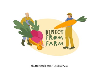 Locally grown pictogram, sign. Organic food, gardening, farming, agriculture sticker. Eco-friendly emblem for local fruits and vegetables production. Vector illustration isolated on a white background