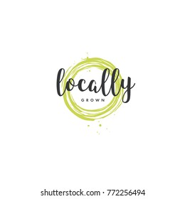 Locally grown product icons and elements collection for food market, ecommerce, organic products promotion, healthy life and premium quality food and drink