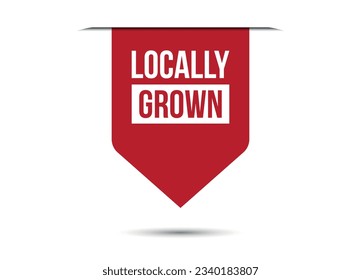 ilustración de banner vectorial rojo cultivado localmente aislado en fondo blanco