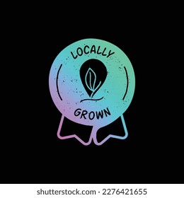 Locally Grown vector badge Icon. Locally Sourced Icon.