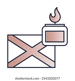 Locally Made Icon – Scottish Flag, Representing Regional Products, Community Support, and Local Production
