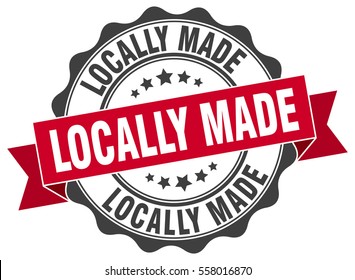 Locally Made Stamp Sticker Seal Round Stock Vector (Royalty Free ...