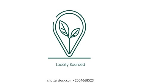 Icono de Ilustración vectorial de Producto de origen local