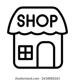 LocalShop Vector Line icon design