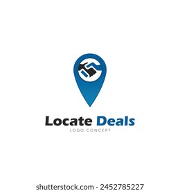 Locate deals, Deal point Logo Symbol Design Template Flat Style Vector