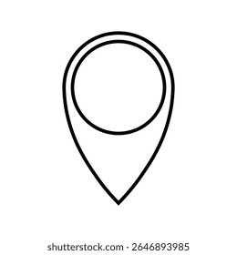 Icono de localización. Ilustración de Vector negro.