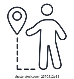 locate icon. vector.Editable stroke.linear style sign for use web design,logo.Symbol illustration.
