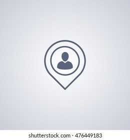 locate people icon vector