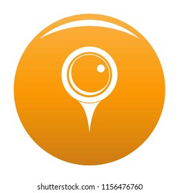 Locate pin icon. Simple illustration of locate pin vector icon for any design orange