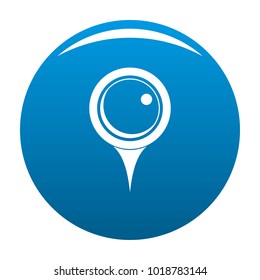 Locate pin icon vector blue circle isolated on white background 
