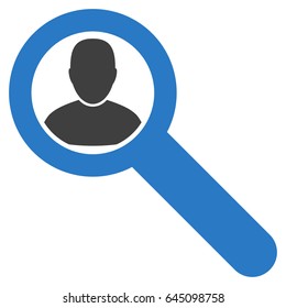 Locate User flat vector illustration. An isolated illustration on a white background.