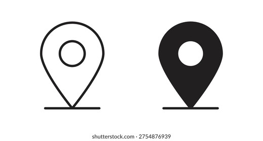 Located icon collection with multiple styles. EPS10