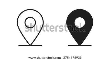 Located icon collection with multiple styles. EPS10