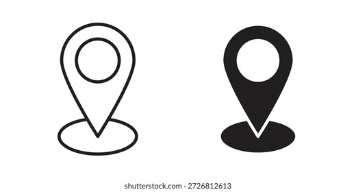 Colección de Vector de iconos ubicados para Diseños web. iconos planos