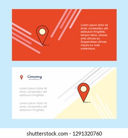 Location abstract corporate business banner template, horizontal advertising business banner.