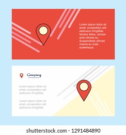 Location  abstract corporate business banner template, horizontal advertising business banner.