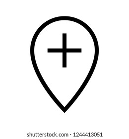 location add line icon