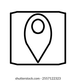 Location address, gps icon isolated on white background, vector eps